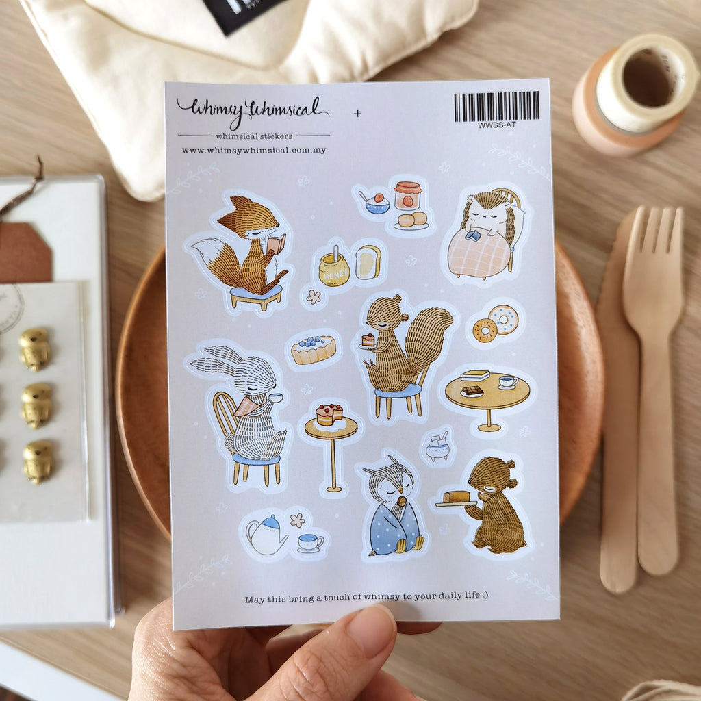 Whimsy Sticker Printable WHIMSY WHIMSICAL Sticker Sheet Afternoon Tea – WRITER Stationery Store