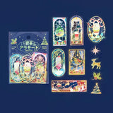 BGM Clear Seal Cafe A la Mode Stained Glass Christmas Night