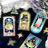 BGM Clear Seal Cafe A la Mode Stained Glass Christmas Night