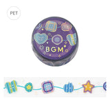 BGM Clear Tape Colorful Button
