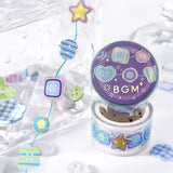 BGM Clear Tape Colorful Button