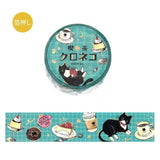 BGM Foil Stamping Masking Tape Black Cat Cafe: Cafe Stroll