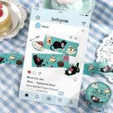 BGM Foil Stamping Masking Tape Black Cat Cafe: Cafe Stroll