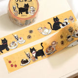 BGM Foil Stamping Masking Tape Black Cat Cafe: Sweets Time
