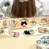 BGM Foil Stamping Masking Tape Black Cat Cafe: Today's Menu