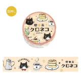 BGM Foil Stamping Masking Tape Black Cat Cafe: Welcome