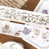 BGM Foil Stamping Masking Tape Flower Sketch