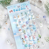 BGM Seat Seal Kyururun Seal : Fluffy Snowman