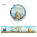 BGM Clear Tape Summer Limited Seaside & Cats