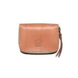 TSL Leather Zip Small Wallet Natural