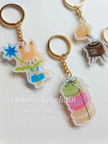 SOURTEAHOUSE Keychain Fox Pink Ball