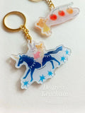 SOURTEAHOUSE Keychain Blue Horse