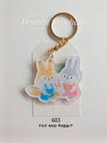 SOURTEAHOUSE Keychain Fox & Rabbit