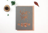 WW Christmas Greeting Card Copper Foil Silent Night