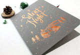 WW Christmas Greeting Card Copper Foil Silent Night