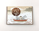 WHIMSY WHIMSICAL Greeting Card C. Foil Cheers To You