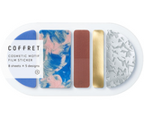 COFFRET Cosmetic Motif Sticker ROUND Horizon Blue