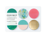 COFFRET Cosmetic Motif Sticker CIRCLE Forest Green