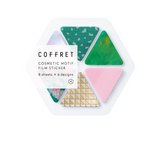 COFFRET Cosmetic Motif Sticker TRIANGLE Forest Green