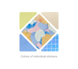 COFFRET Cosmetic Motif Sticker SQUARE Chiffon Yellow