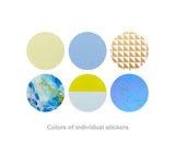 COFFRET Cosmetic Motif Sticker CIRCLE Chiffon Yellow