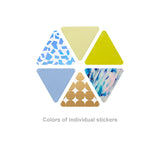 COFFRET Cosmetic Motif Sticker TRIANGLE Chiffon Yellow