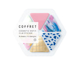 COFFRET Cosmetic Motif Sticker TRIANGLE Pink Float