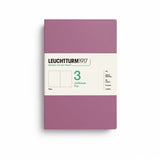 Leuchtturm1917 Jottbook pur (A5), 80 numbered pages, Dotted, Dusty Rose, pack of 3