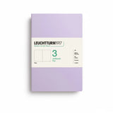 Leuchtturm1917 Jottbook pur (A5), 80 numbered pages, Plain, Lilac, pack of 3