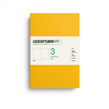 Leuchtturm1917 Jottbook pur (A5), 80 numbered pages, Dotted, Sunflower, pack of 3