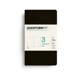 Leuchtturm1917 Jottbook pur (A6), 64 numbered pages, Plain, Black, pack of 3