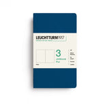 Leuchtturm1917 Jottbook pur (A6), 64 numbered pages, Plain, Indigo, pack of 3