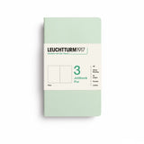 Leuchtturm1917 Jottbook pur (A6), 64 numbered pages, Plain, Mint Green, pack of 3