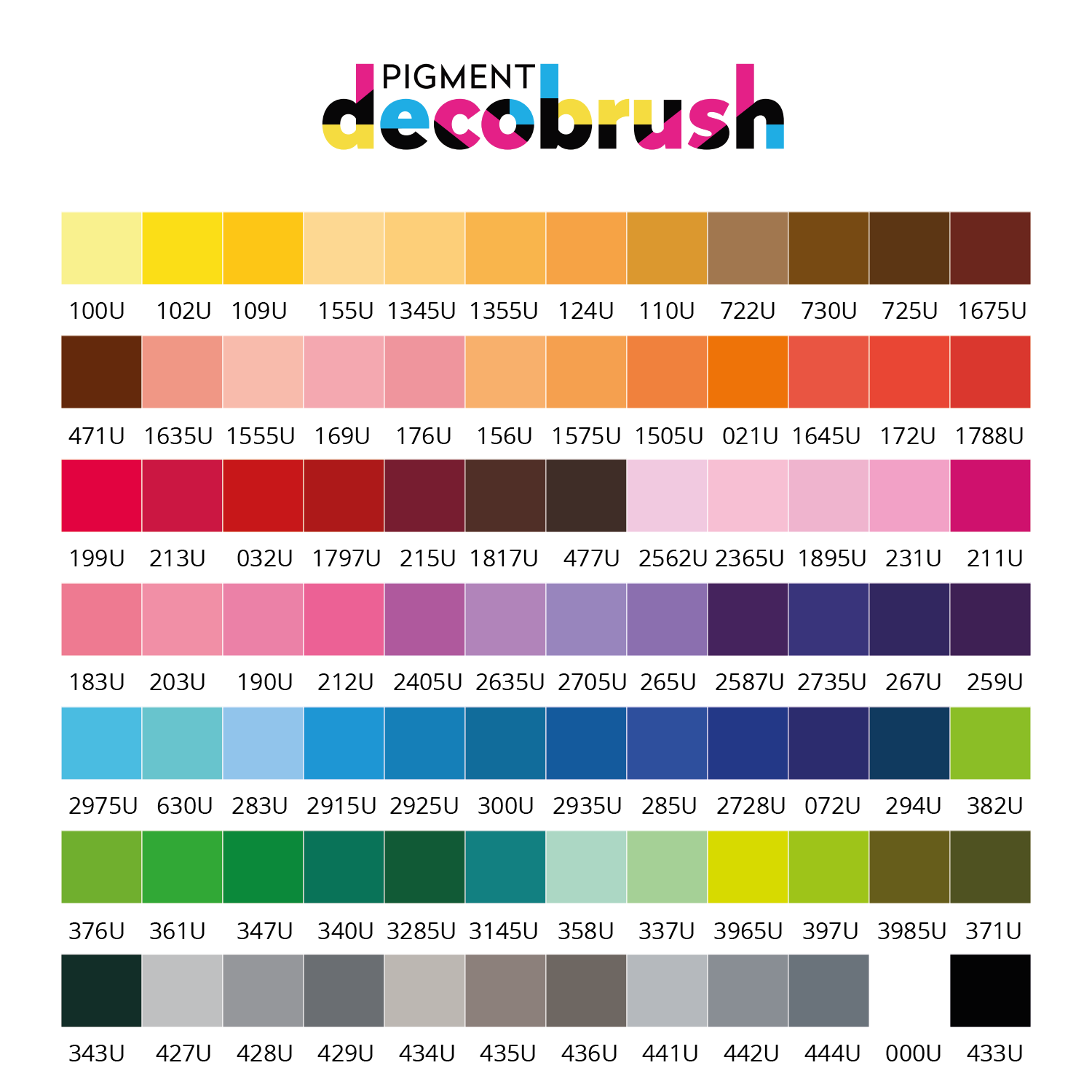 Basic - Acrylic Brush - Pigment DecoBrush (12 Colors) - Shop karin