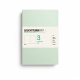 Leuchtturm1917 Jottbook pur (A5), 80 numbered pages, Dotted, Mint Green, pack of 3