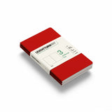 Leuchtturm1917 Jottbook pur (A6), 64 numbered pages, Plain, Cherry, pack of 3