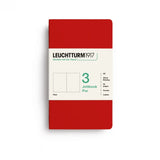 Leuchtturm1917 Jottbook pur (A6), 64 numbered pages, Dotted, Cherry, pack of 3