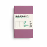 Leuchtturm1917 Jottbook pur (A6), 64 numbered pages, Plain, Dusty Rose, pack of 3