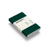 Leuchtturm1917 Jottbook pur (A6), 64 numbered pages, Plain, Forest Green, pack of 3
