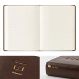 MIDORI Notebook Hibino A6 Free Diary Brown