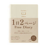 MIDORI Notebook Hibino A6 Free Diary Ivory