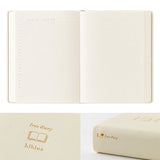 MIDORI Notebook Hibino A6 Free Diary Ivory