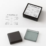 MD [Oversea Exclusive] Paintable Stamp Pre-Inked Coffee