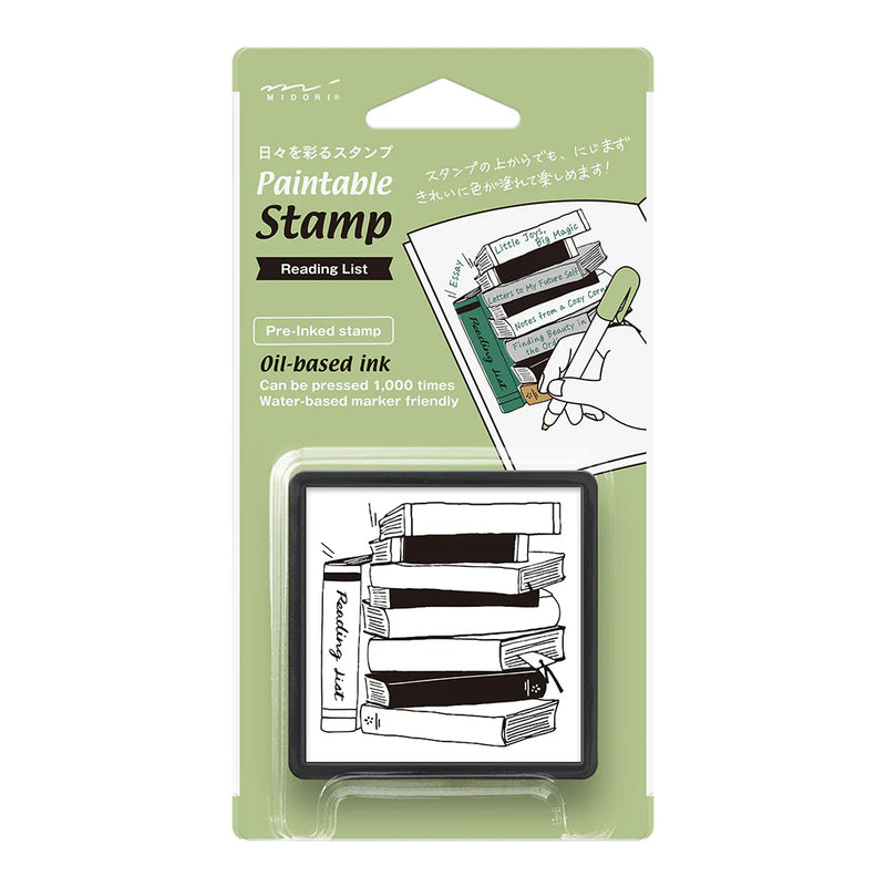 MD [Oversea Exclusive] Paintable Stamp Pre-Inked Reading List