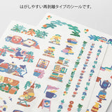 MD Yuru Log Decoration Sticker 2 sheets Coffee Shop