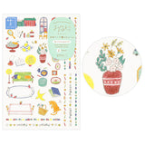 MD Yuru Log Decoration Sticker 2 sheets Daily Life