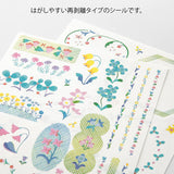 MD Yuru Log Decoration Sticker 2 sheets Floral