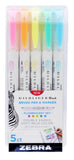 ZEBRA Mildliner Brush WFT8 5Colors Set Friendly