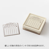 MD Paintable Stamp Pre- inked Soft Color Calendar Monday Start Brown