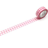 MT Deco Washi Tape Stripe Checkered Pink